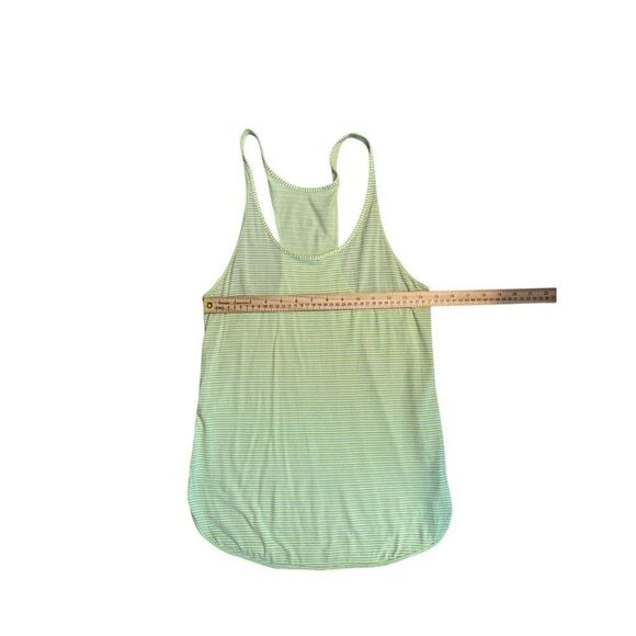 Lululemon Womens yellow Striped Racerback Tank Top sz 10 - Picture 2 of 8